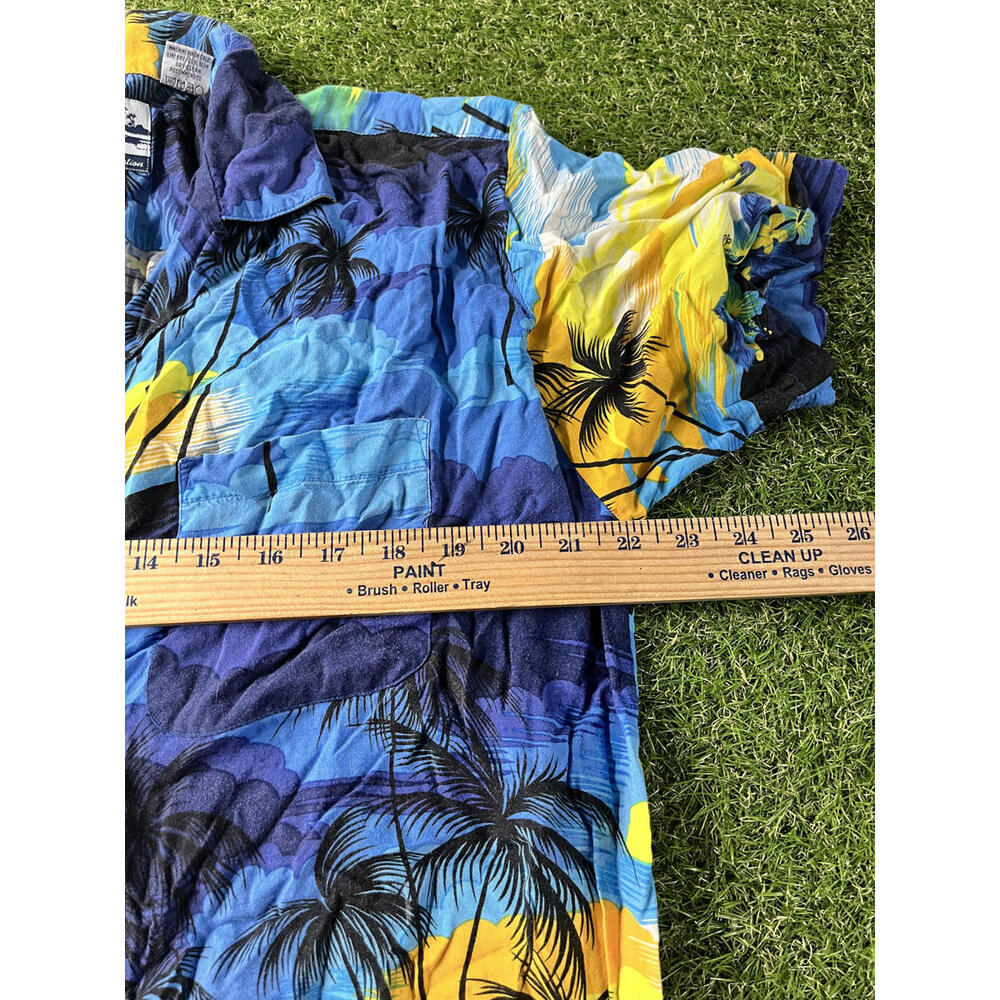 Pineapple Connection Mens Hawaiian Style Short Sleeve Shirt Medium - Picture 4 of 5